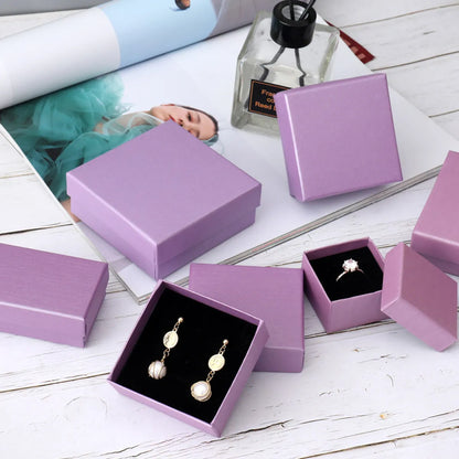 1 Piece Casual Solid Color Paper Jewelry Boxes