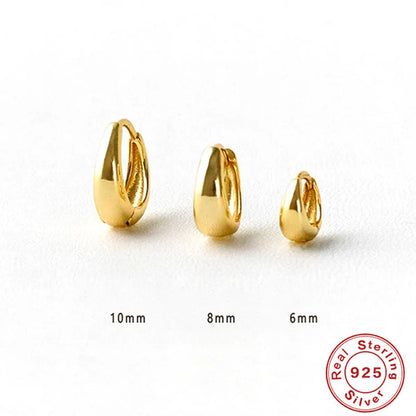 1 Piece Casual Solid Color Plating Sterling Silver Earrings