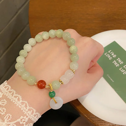 1 Piece Chinoiserie Geometric Jade Women's Bracelets