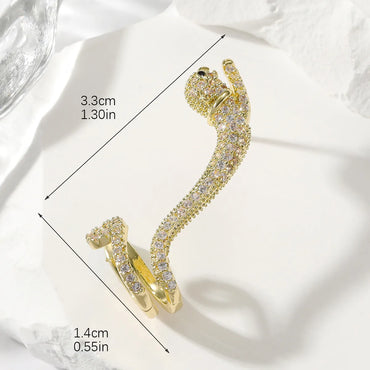 1 Piece Classic Style Animal Plating Inlay Copper Zircon 14k Gold Plated Ear Studs