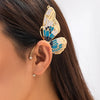 1 Piece Classic Style Butterfly Enamel Three-Dimensional Iron Rhinestones Ear Clips