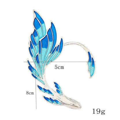 1 Piece Classic Style Geometric Fish Plating Alloy Ear Cuffs