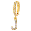 1 Piece Classic Style Letter Plating Inlay Copper Zircon 18K Gold Plated Drop Earrings