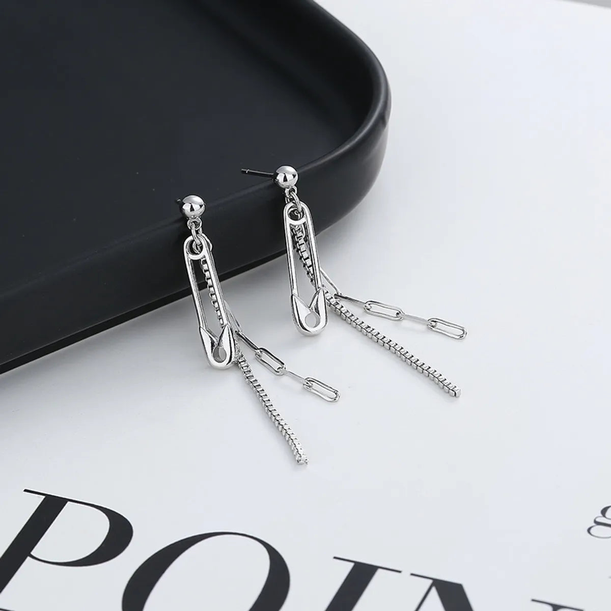 1 Piece Classic Style Streetwear Geometric Plating Copper Drop Earrings