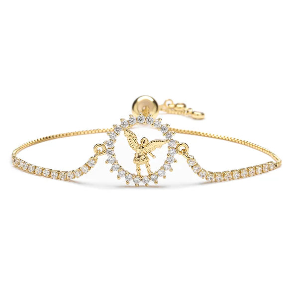 1 Piece Classic Style Tree Heart Shape Butterfly Copper Inlay Zircon Bracelets