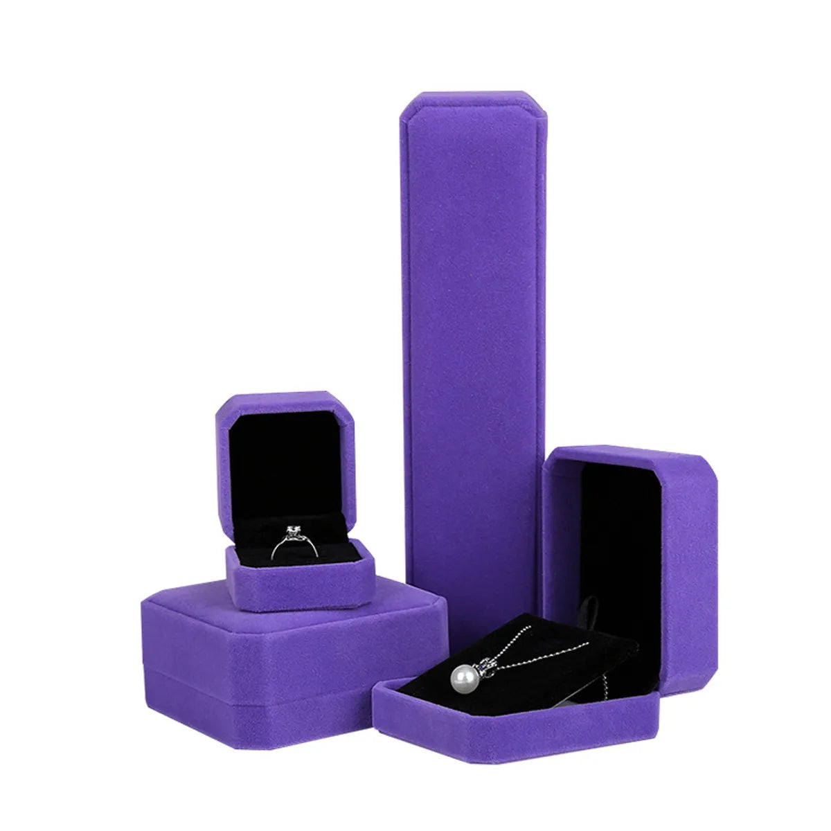 1 Piece Cloth Simple Style Daily Solid Color Jewelry Boxes