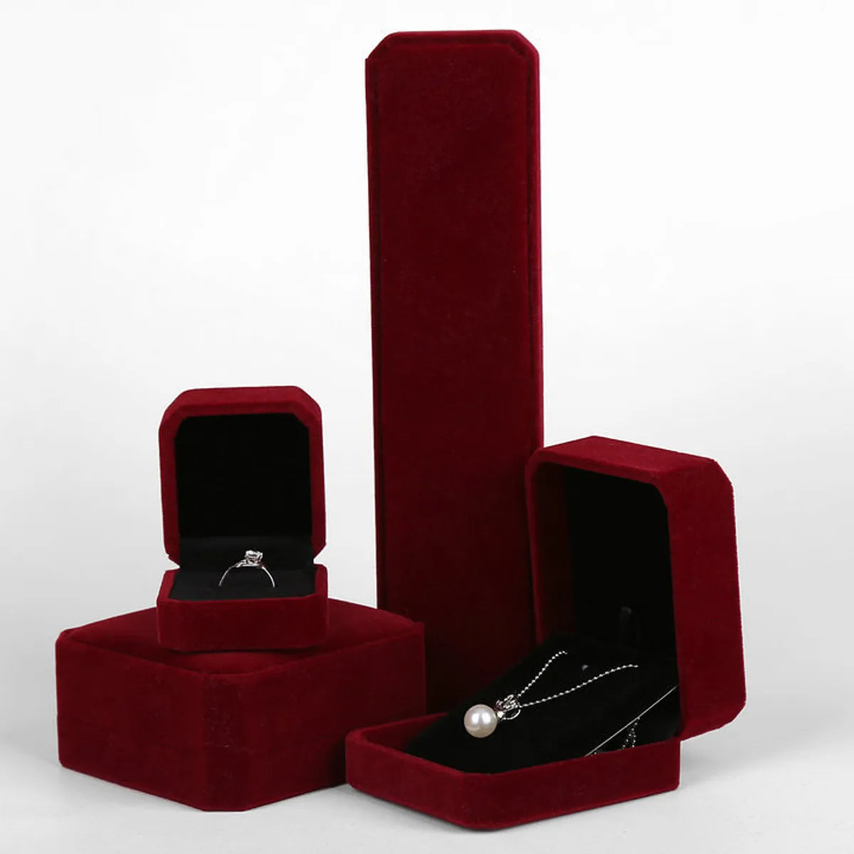 1 Piece Cloth Simple Style Daily Solid Color Jewelry Boxes