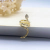 1 Piece Cool Style Snake Plating Inlay Copper 14k Gold Plated Ear Clips