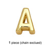1 Piece Copper 18K Gold Plated Letter Pendant Chain