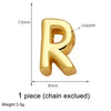 1 Piece Copper 18K Gold Plated Letter Pendant Chain