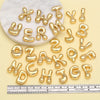 1 Piece Copper 18K Gold Plated Letter Pendant