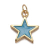 1 Piece Copper Gold Plated Star Heart Shape Pendant
