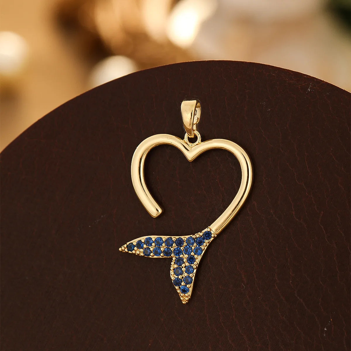 1 Piece Copper Heart Shape Pendant