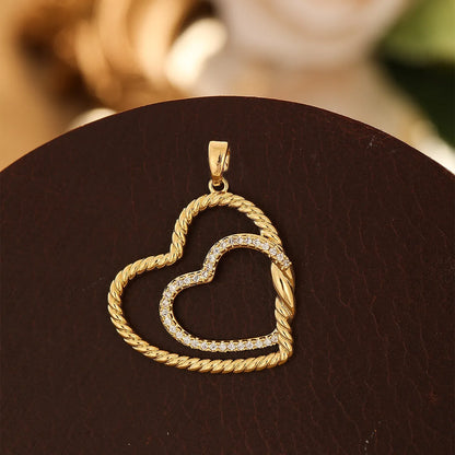 1 Piece Copper Heart Shape Pendant