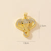 1 Piece Copper Rhinestones Elephant Pendant