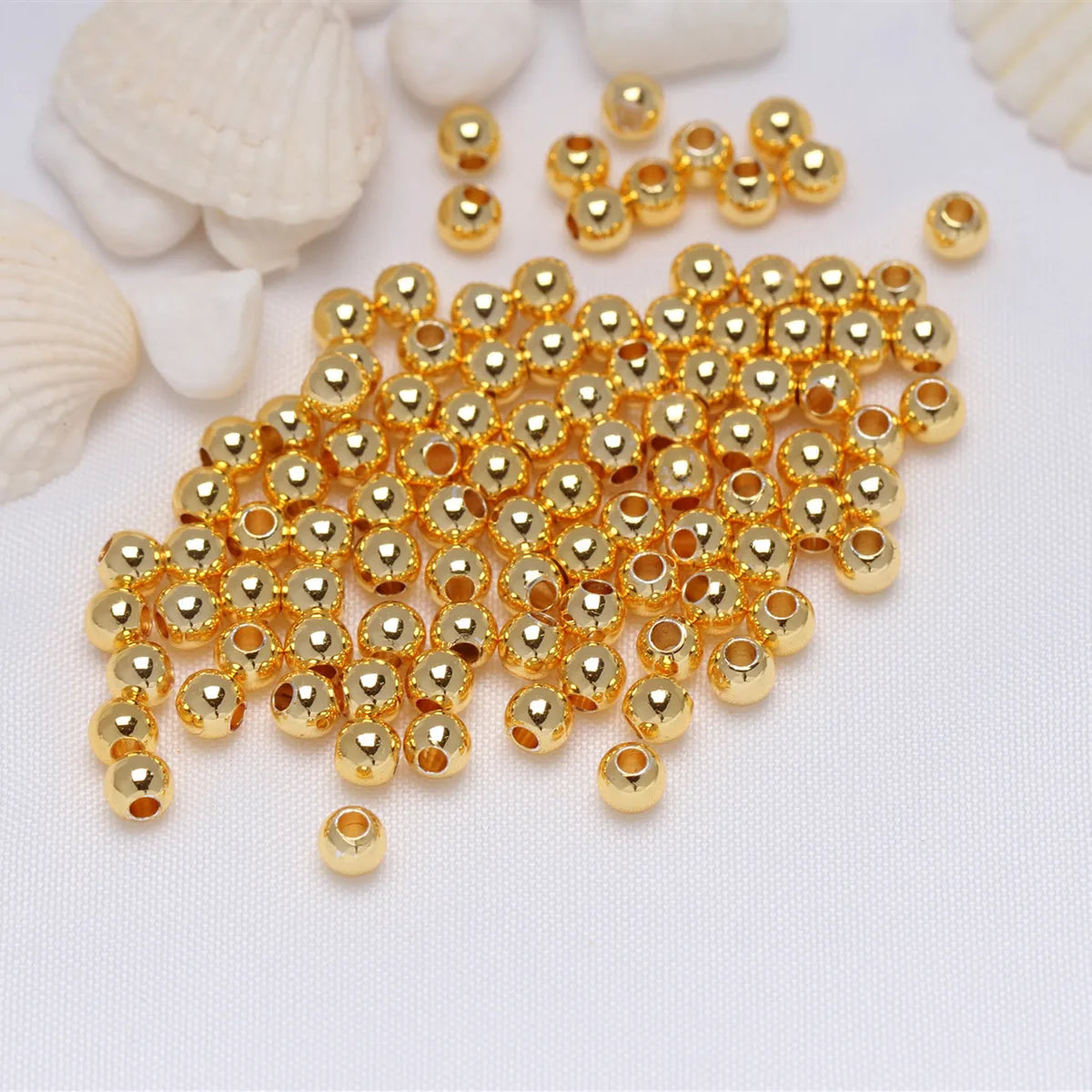 1 Piece Copper Solid Color Beads