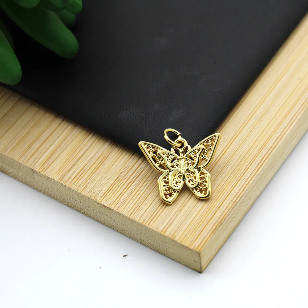 1 Piece Copper Star Moon Hand Of Fatima Pendant