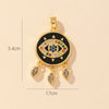 1 Piece Copper Zircon Color Block Pendant