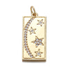 1 Piece Copper Zircon Color Block Pendant