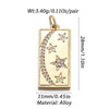 1 Piece Copper Zircon Color Block Pendant