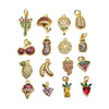 1 Piece Copper Zircon Fruit Pendant