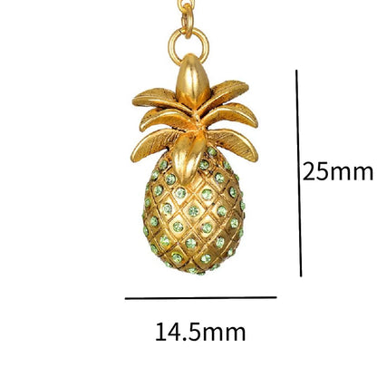 1 Piece Copper Zircon Gold Plated Watermelon Elephant Pendant Chain