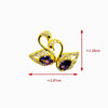 1 Piece Copper Zircon Heart Shape Flower Butterfly Pendant