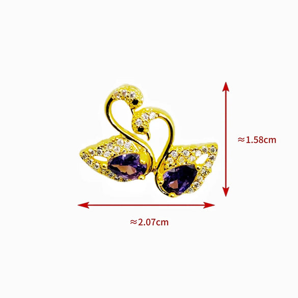 1 Piece Copper Zircon Heart Shape Flower Butterfly Pendant