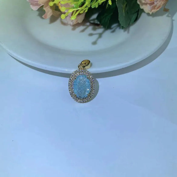 1 Piece Copper Zircon Water Droplets Pendant