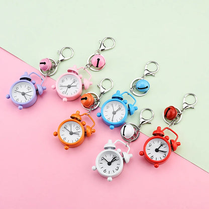 Cute Alarm Clock Iron Plating Unisex Keychain