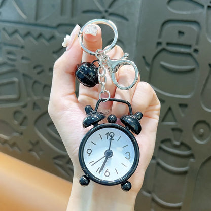 Cute Alarm Clock Iron Plating Unisex Keychain