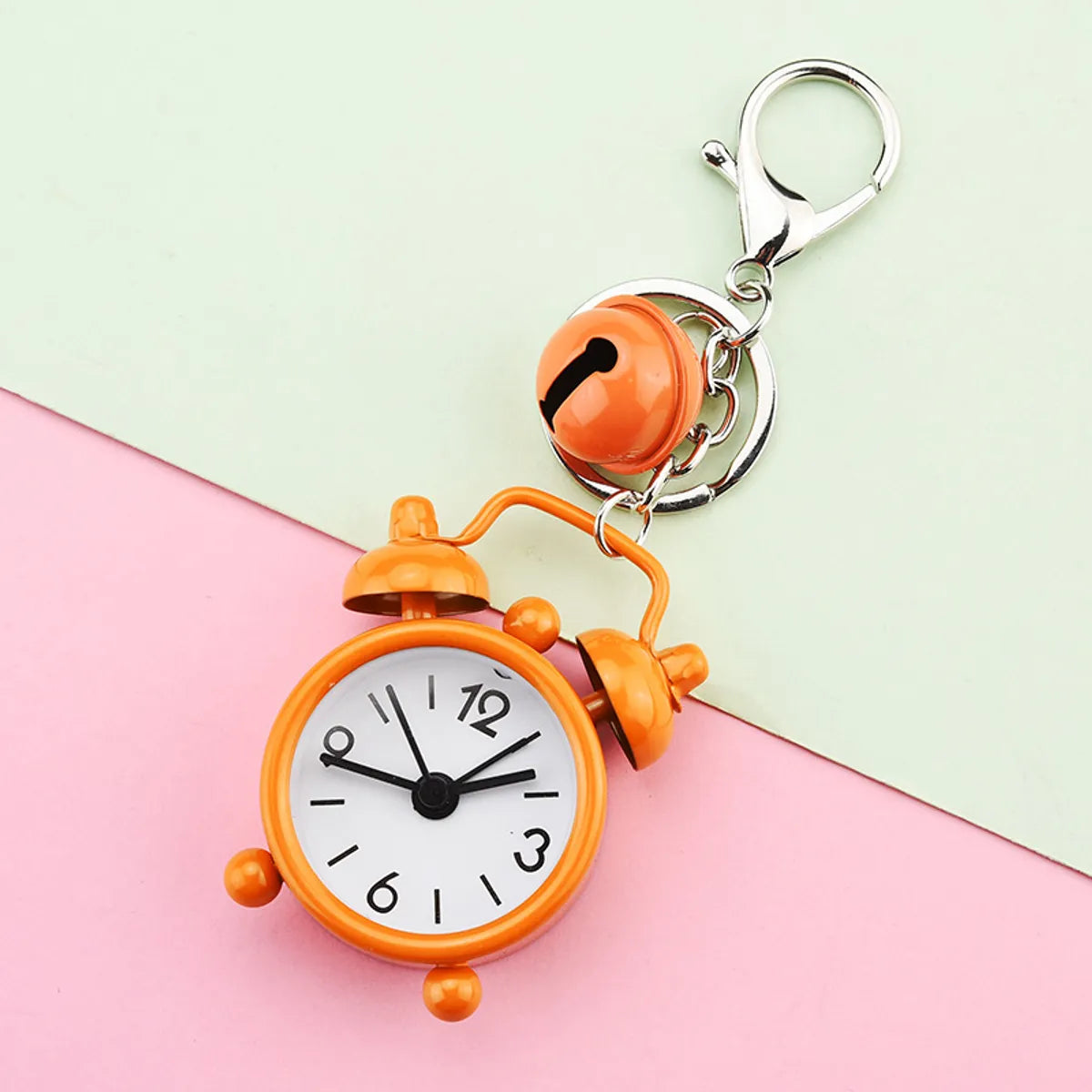 Cute Alarm Clock Iron Plating Unisex Keychain