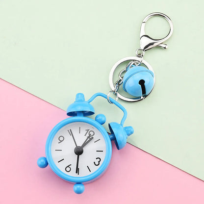 Cute Alarm Clock Iron Plating Unisex Keychain