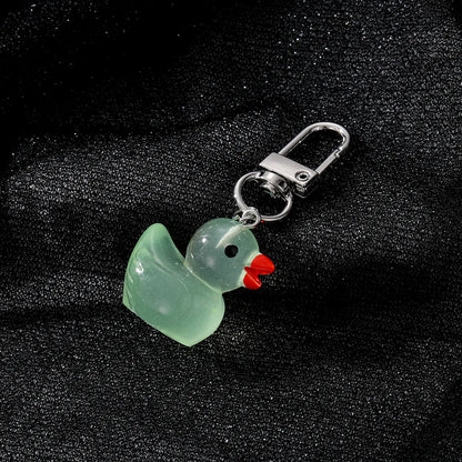 1 Piece Cute Animal Duck Alloy Resin Bag Pendant Keychain