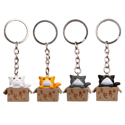 1 Piece Cute Cat Pvc Metal Unisex Bag Pendant Keychain