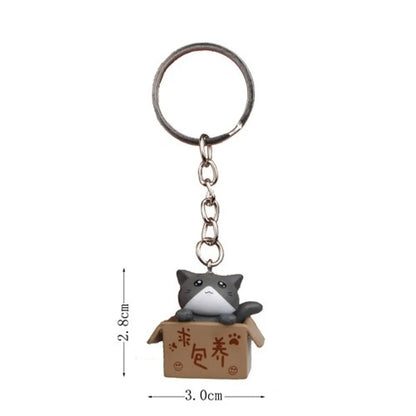 1 Piece Cute Cat Pvc Metal Unisex Bag Pendant Keychain