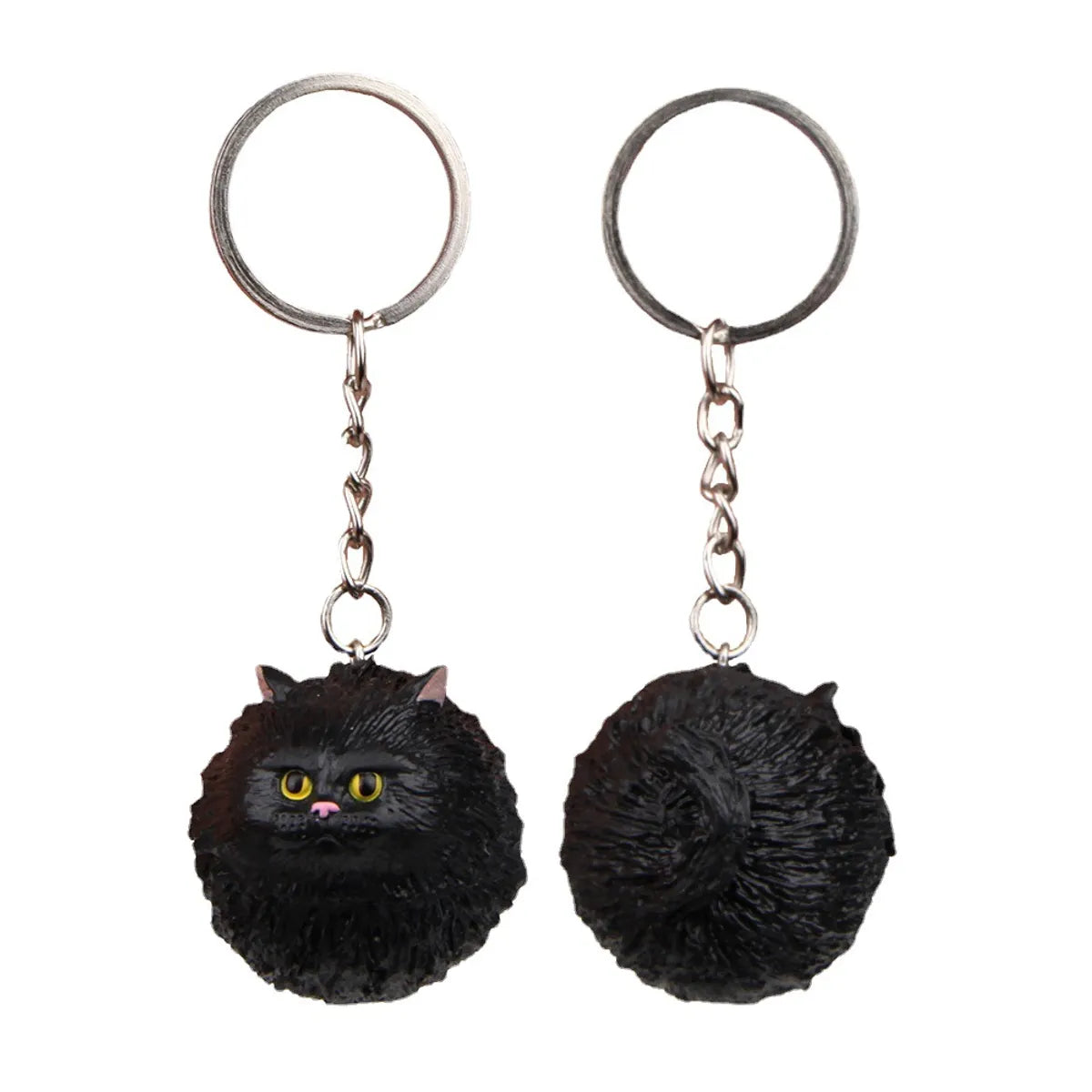 1 Piece Cute Cat Pvc Plastic Resin Unisex Bag Pendant Keychain