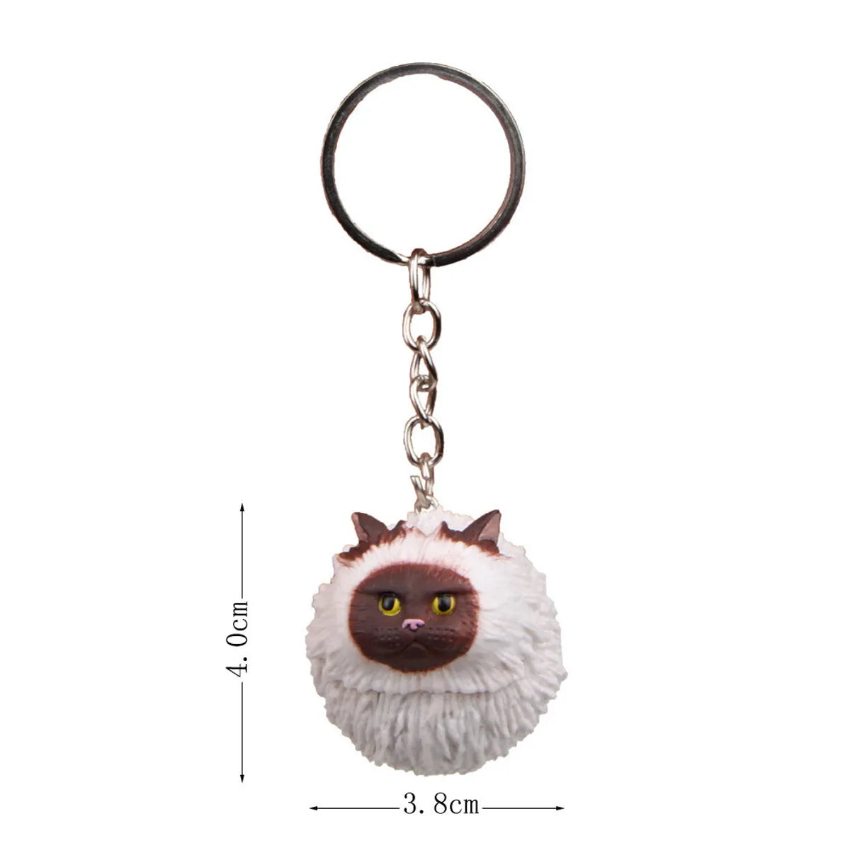 1 Piece Cute Cat Pvc Plastic Resin Unisex Bag Pendant Keychain