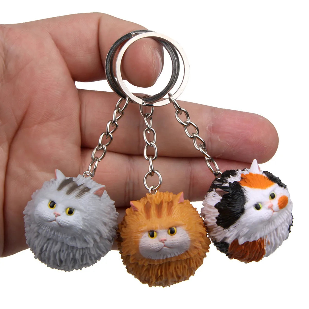 1 Piece Cute Cat Pvc Plastic Resin Unisex Bag Pendant Keychain