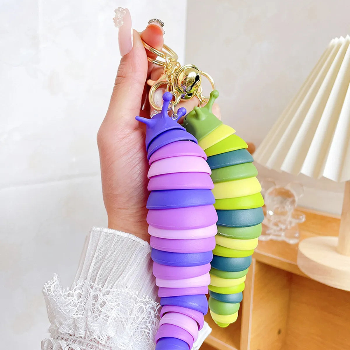 1 Piece Cute Caterpillar Plastic Women'S Keychain