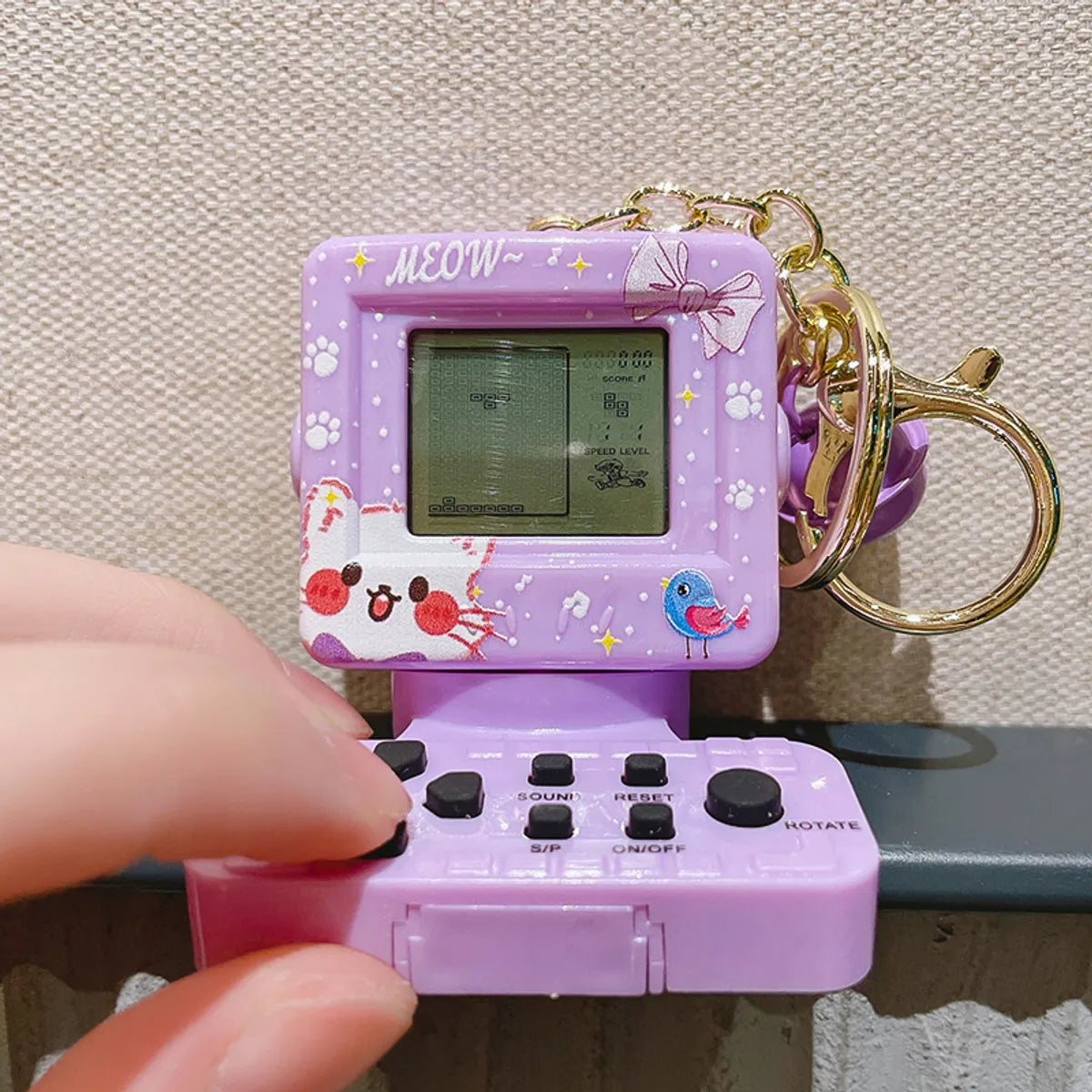 1 Piece Cute Game Console Metal Patchwork Women'S Keychain