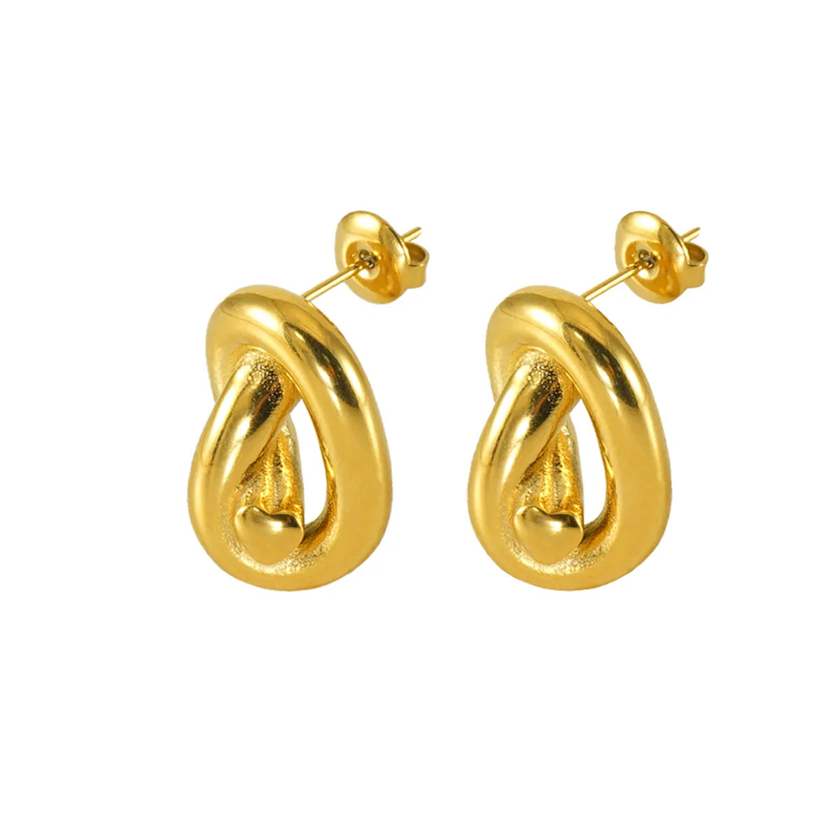 1 Piece Cute Wedding Pastoral Plating Stainless Steel 18K Gold Plated Earrings Ear Studs