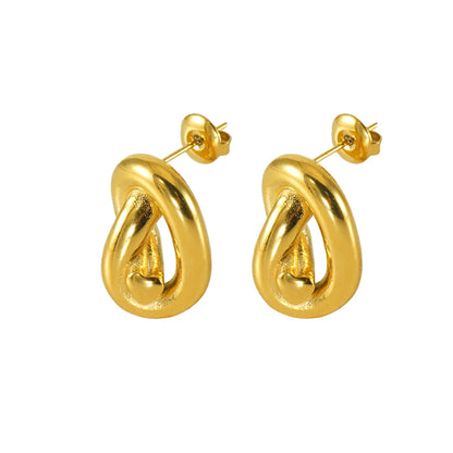 1 Piece Cute Wedding Pastoral Plating Stainless Steel 18K Gold Plated Earrings Ear Studs