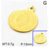 1 Piece Diameter 10mm Hole 2~2.9mm 304 Stainless Steel 18K Gold Plated Gold Plated Human Round Polished Pendant