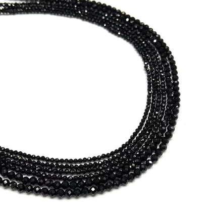 1 Piece Diameter 2mm Diameter 3mm Diameter 4mm Agate Agate Black Agate Glittery Cut Surface Sparkly Polished Beads