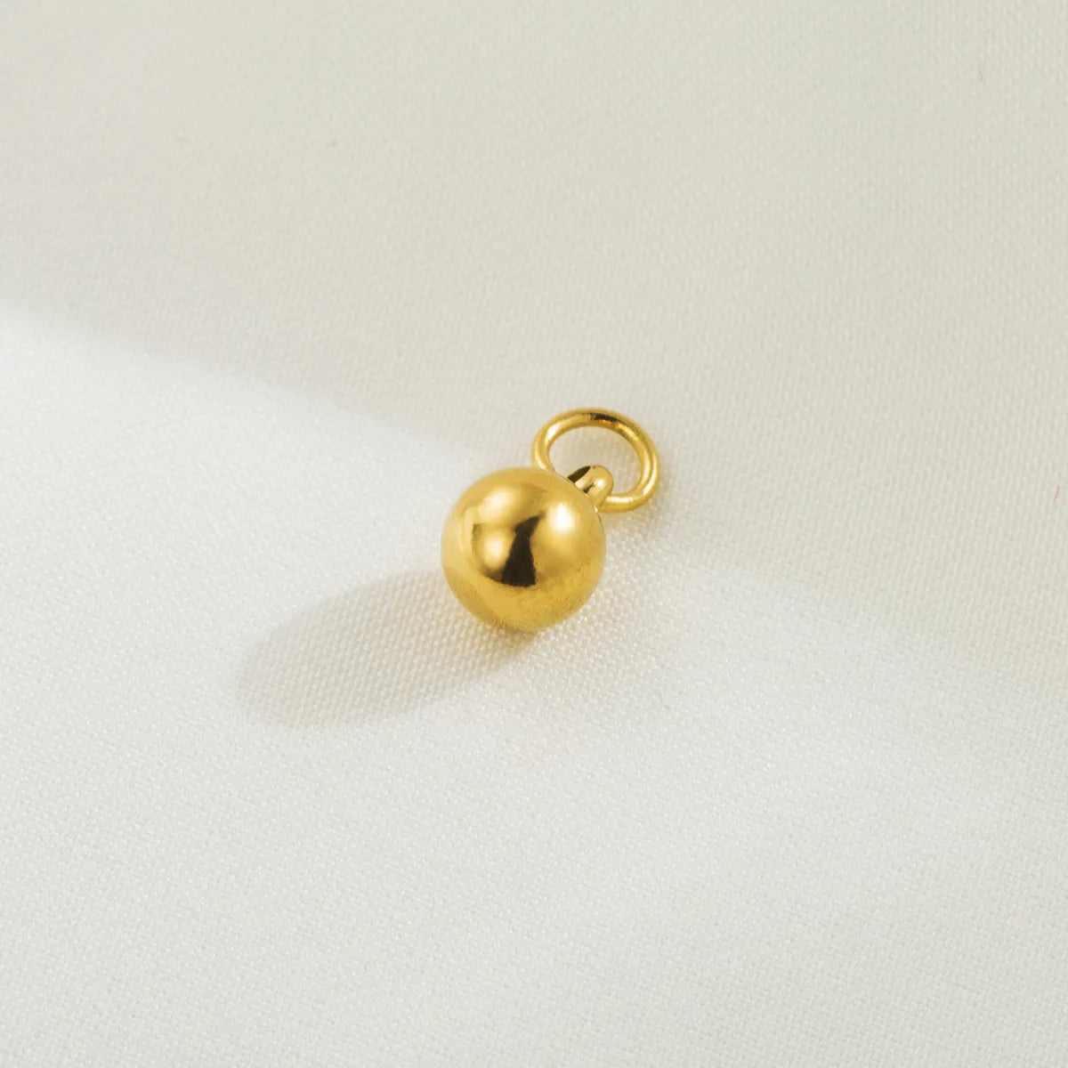 1 Piece Diameter 4mm Diameter 5mm Diameter 8mm Hole 2~2.9mm Stainless Steel 14K Gold Plated Ball Polished Pendant