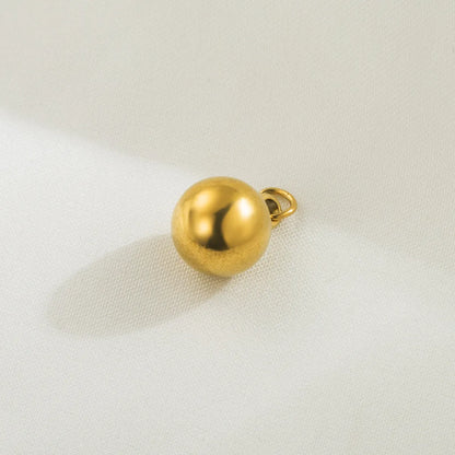 1 Piece Diameter 4mm Diameter 5mm Diameter 8mm Hole 2~2.9mm Stainless Steel 14K Gold Plated Ball Polished Pendant