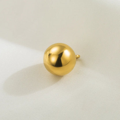 1 Piece Diameter 4mm Diameter 5mm Diameter 8mm Hole 2~2.9mm Stainless Steel 14K Gold Plated Ball Polished Pendant