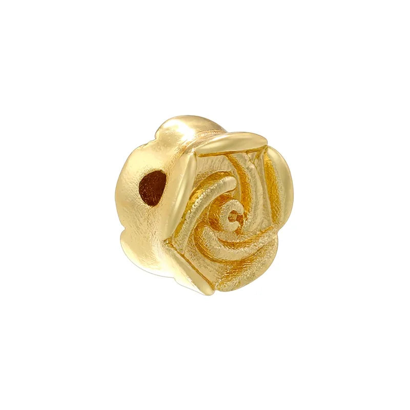 1 Piece Diameter 5mm Diameter 6 Mm Diameter 8mm Hole 1~1.9mm Hole 2~2.9mm Copper Zircon 18K Gold Plated Small Waist Petal Horse Eye Beads Spacer Bars