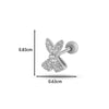 1 Piece Ear Cartilage Rings & Studs Casual Classic Style Korean Style Butterfly Bow Knot Copper Inlay Zircon